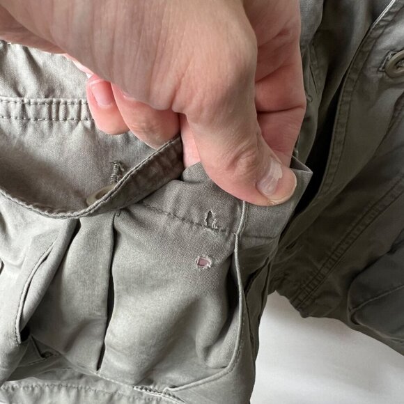 VTG L.L. Bean Safari Hunting Photography Military Button Shirt Jacket Large RARE - Picture 8 of 12